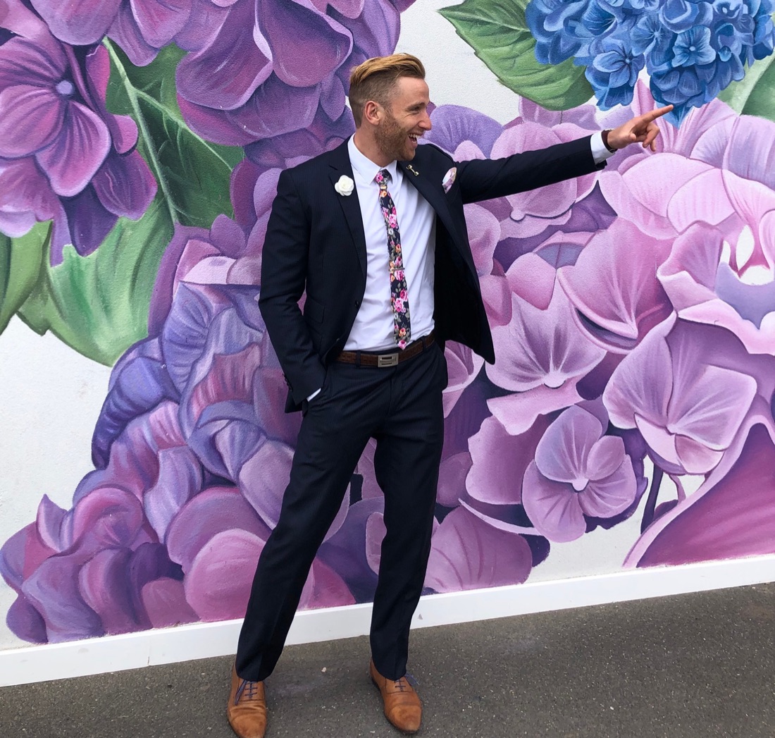 Stuart Fayman in a suit at an event